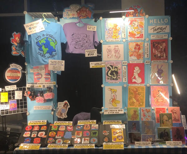 My Anthrocon 2026 table - 8 feet