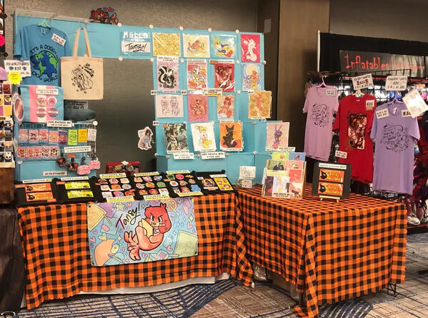 My Anthrocon 2026 table - 8 feet